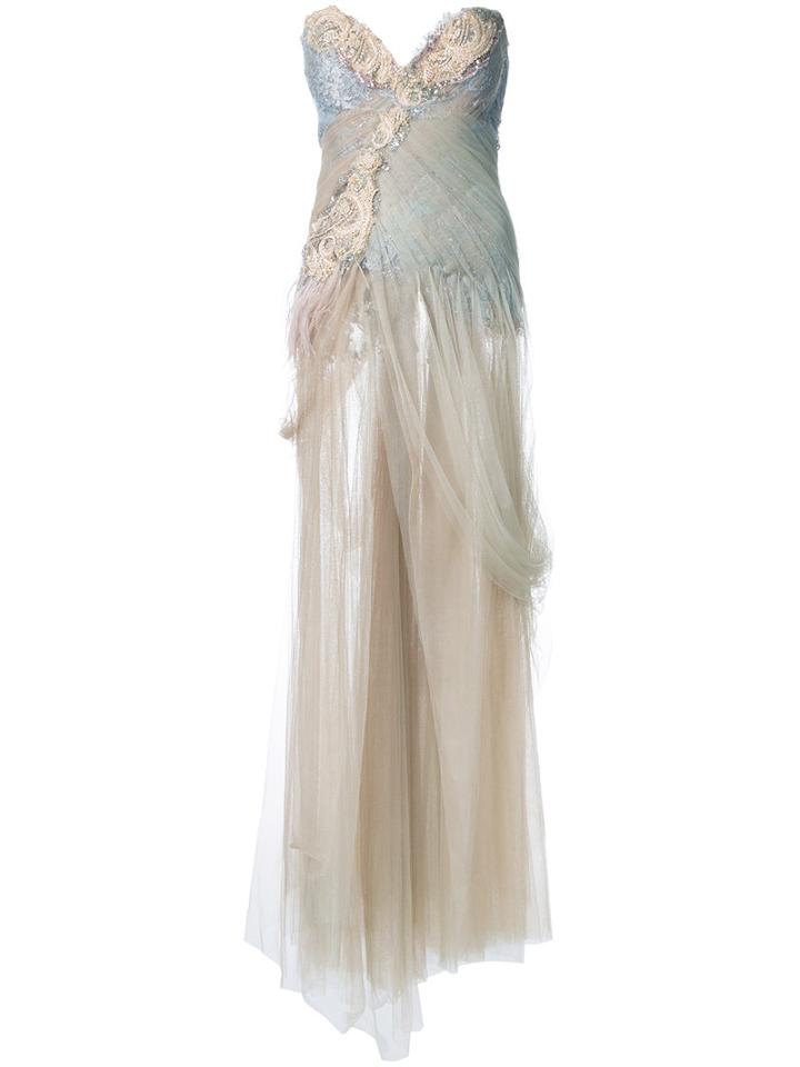 Trash Couture - Strapless Embellished Corset - Women - Silk - S, Nude/neutrals, Silk
