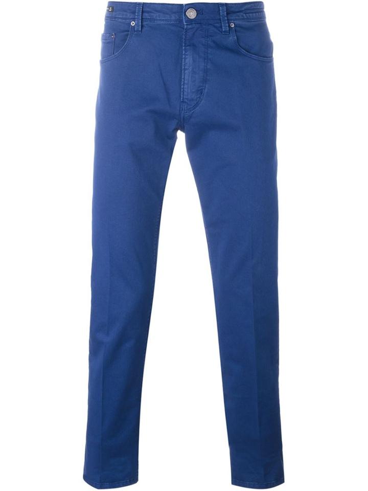 Pt01 Five Pocket Jeans, Men's, Size: 37, Blue, Cotton/spandex/elastane