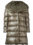 Herno Fox Fur Collar Coat - Brown