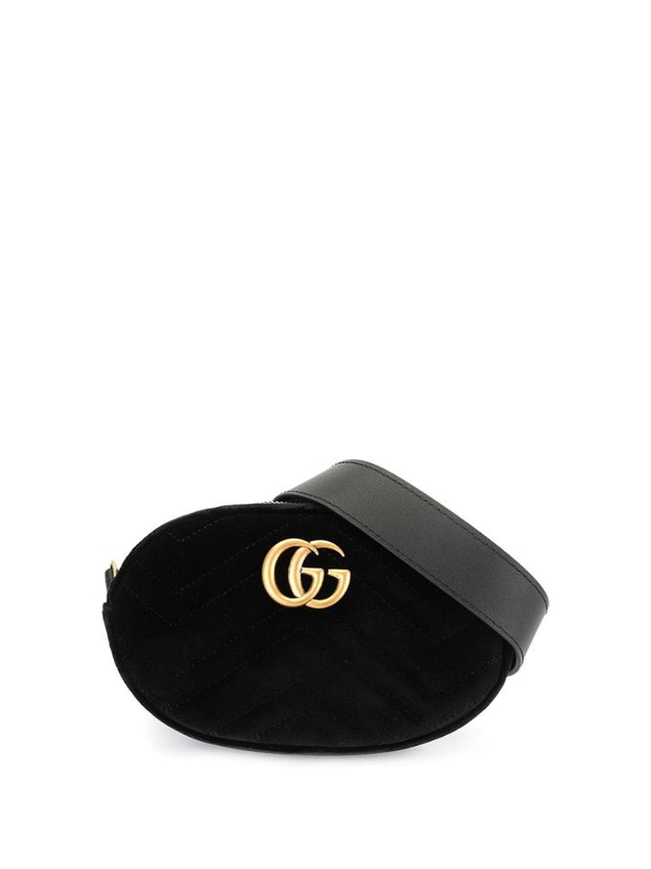 Gucci Marmont Velvet Belt Bag - Black