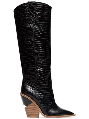 Fendi Fndi Cutwalk100 Lthr Croc Knh - Black