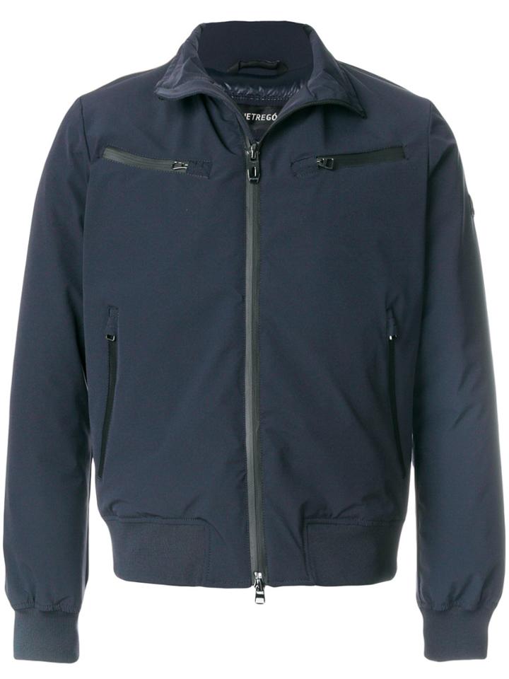 Hetregò Zipped Bomber Jacket - Blue