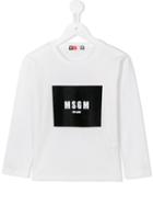 Msgm Kids Logo Patch T-shirt