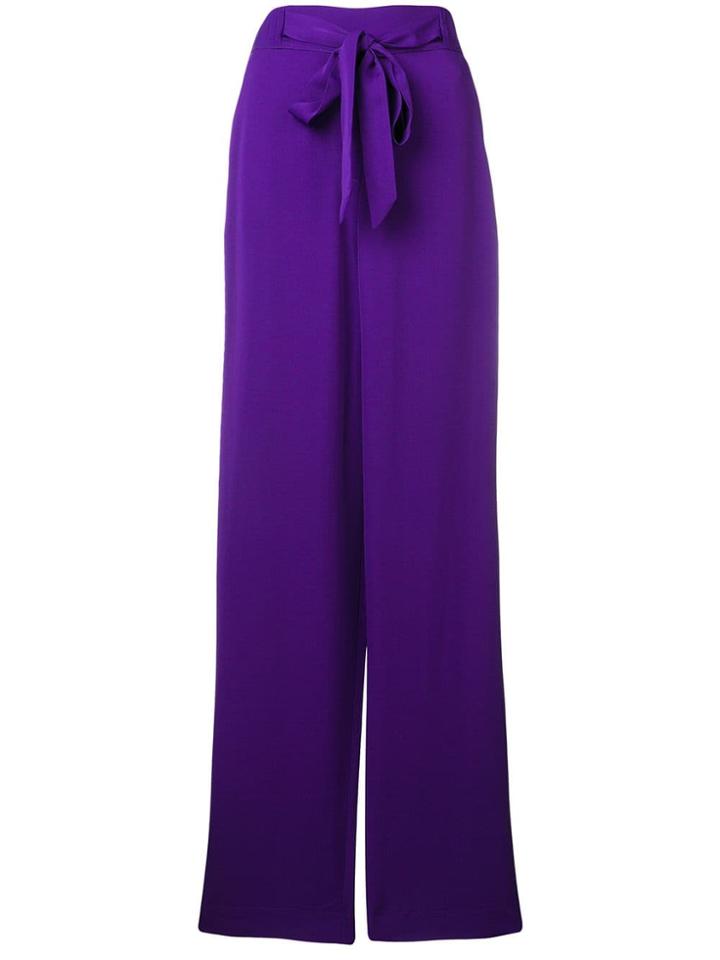 Just Cavalli High Waist Palazzo Trousers - Purple
