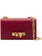 Alexander Mcqueen Small Jewelled Satchel - Red