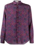 Etro Paisley Print Shirt - Purple