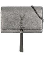 Saint Laurent Kate Monogram Tassel Bag - Grey