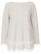 Liska Fringe Detail Sweater - Neutrals