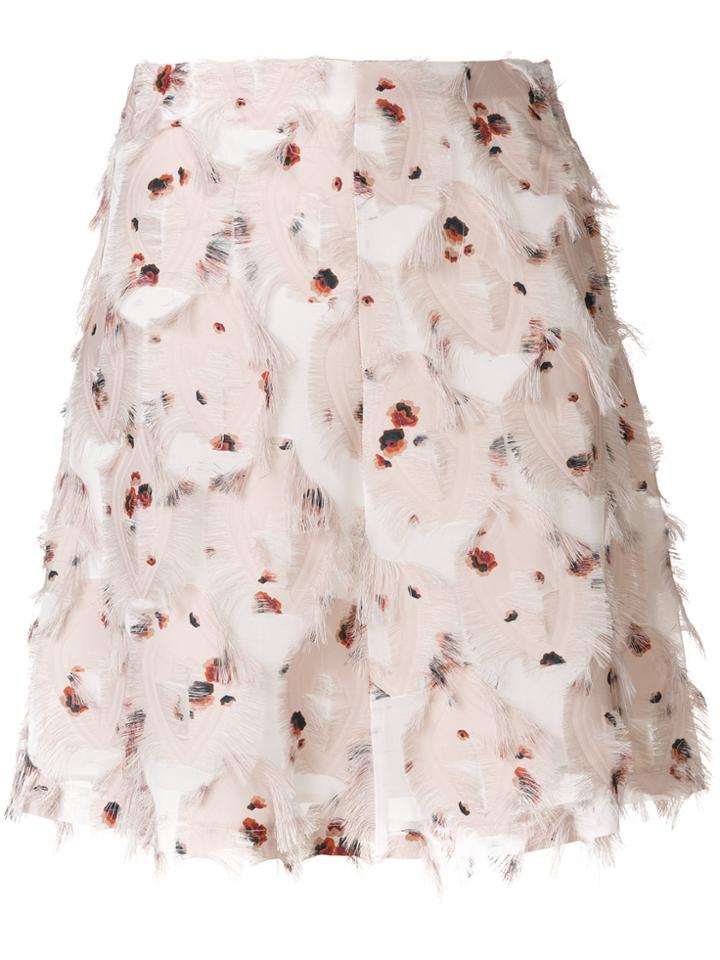 See By Chloé Feather Detail A-line Skirt - Nude & Neutrals