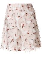 See By Chloé Feather Detail A-line Skirt - Nude & Neutrals