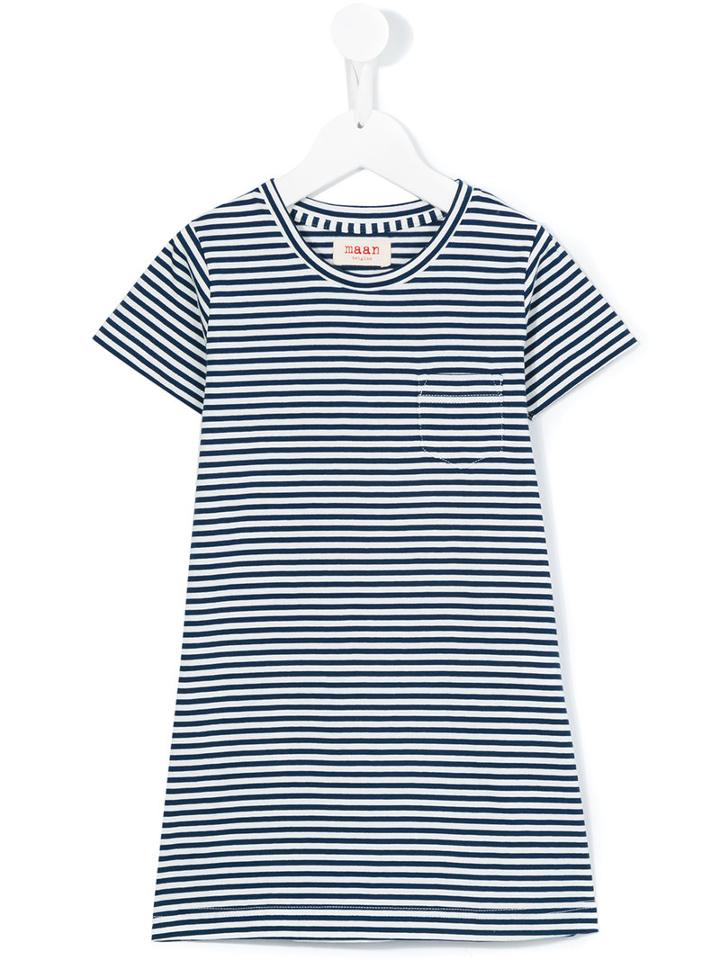 Maan Striped T-shirt Dress, Girl's, Size: 10 Yrs, Blue