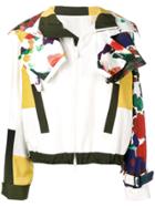 Sacai Asymmetric Printed Jacket - White