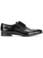 Prada Punch Hole Detailing Derbies - Black