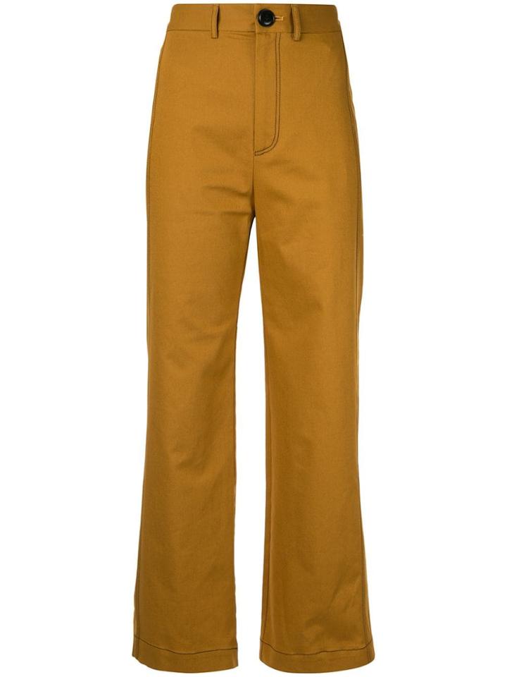Sea High-rise Wide-leg Trousers - Brown