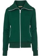 Burberry Stripe Detail Jersey Track Top - Green