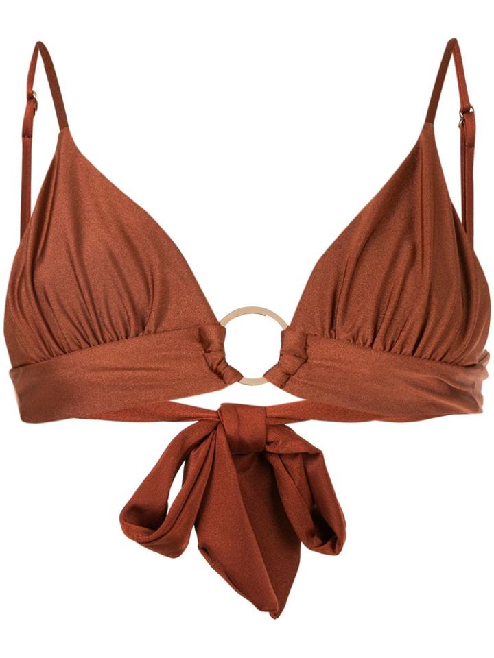 Suboo Gaby Front-ring Bikini Top - Brown
