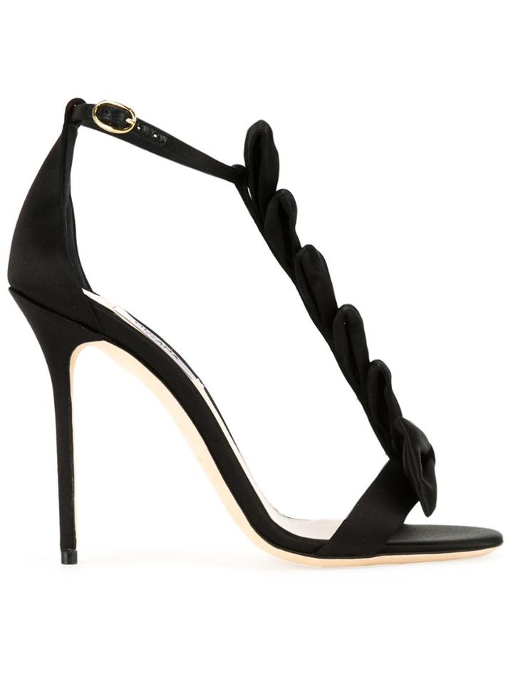 Olgana Satin Bow Detail Sandals - Black