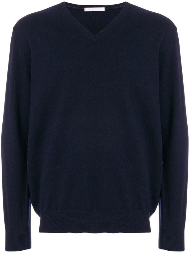 Cenere Gb V-neck Sweater - Blue