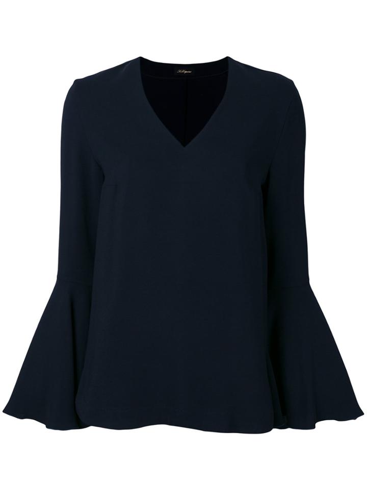 Les Copains Long-sleeve Flared Top - Blue