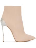 Casadei Techno Blade Ankle Boots - Nude & Neutrals
