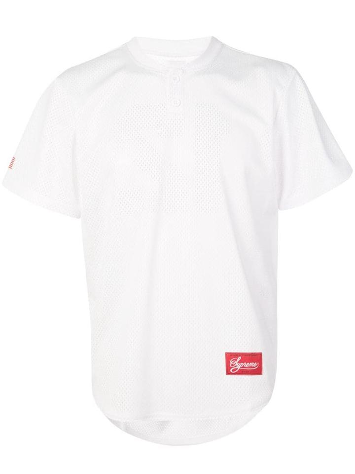 Supreme Baseball Henley - White