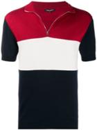 Ron Dorff Colour Block Polo Shirt - Red