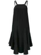 Barbara Bui - Open Back Ruffle Dress - Women - Silk - 38, Black, Silk