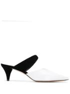 Self-portrait Marina Colour-block Mules - Black