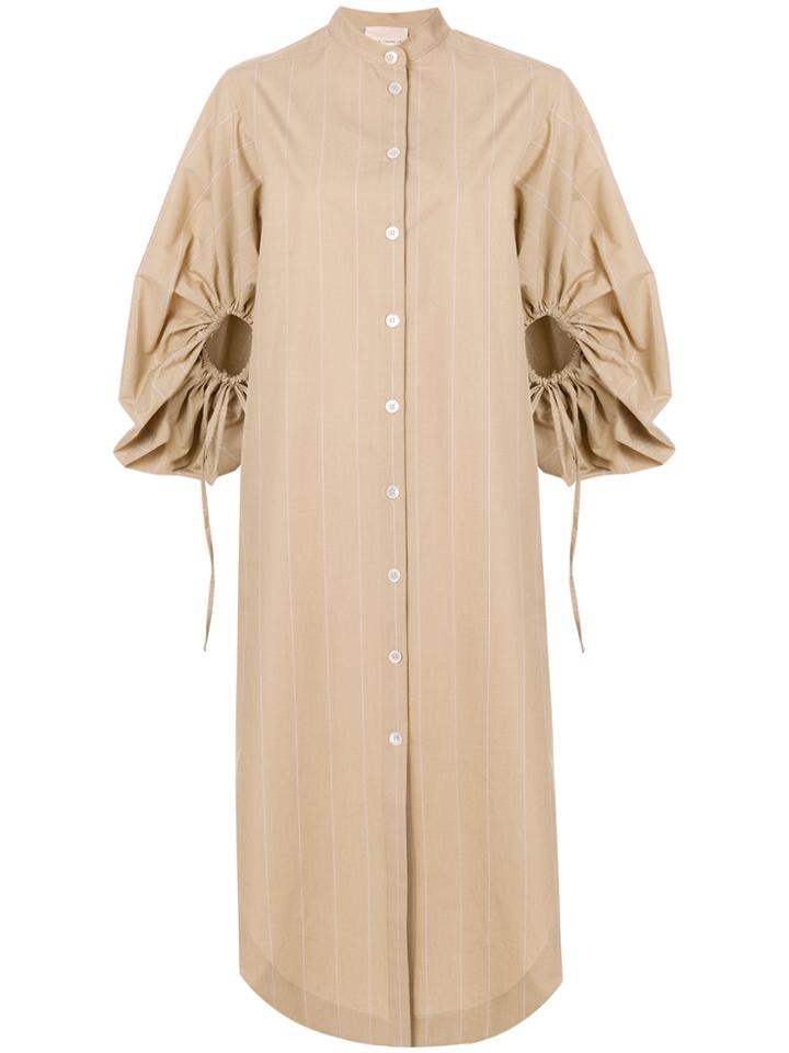 Erika Cavallini Oversized Shirt Dress - Nude & Neutrals