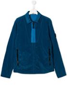 Stone Island Junior Zip-up Sweat Jacket - Blue