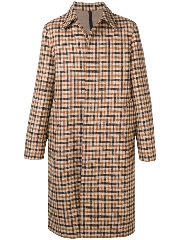 Ami Paris Bonded Mac Coat - Brown