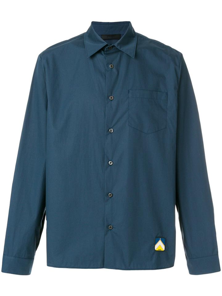 Prada Two-tone Boxy Shirt - Blue