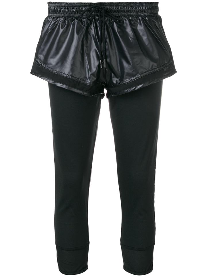 Adidas By Stella Mccartney Recycled Runner Short Leggings - Black