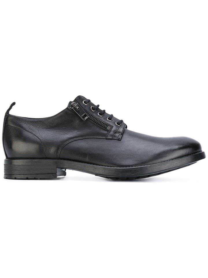 Diesel Zip Detail Derby Shoes - Black