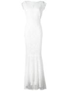 Dolce & Gabbana Lace Fish Tail Gown, Women's, Size: 42, White, Polyamide/spandex/elastane/silk