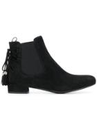 Prada Tassel Detail Ankle Boots - Black