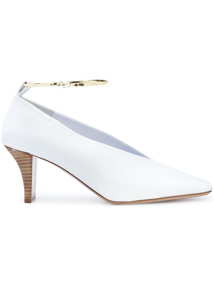 Jil Sander Ankle Cuff Pumps - White