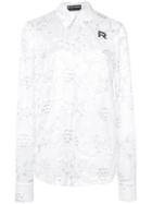 Rochas - Sheer Embroidered Blouse - Women - Lurex/polyamide/rayon - 42, White, Lurex/polyamide/rayon