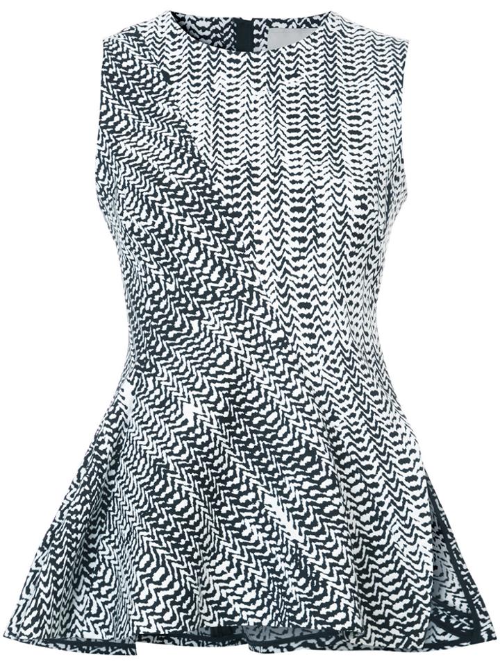 Jason Wu Print Peplum Hem Tank Top - White