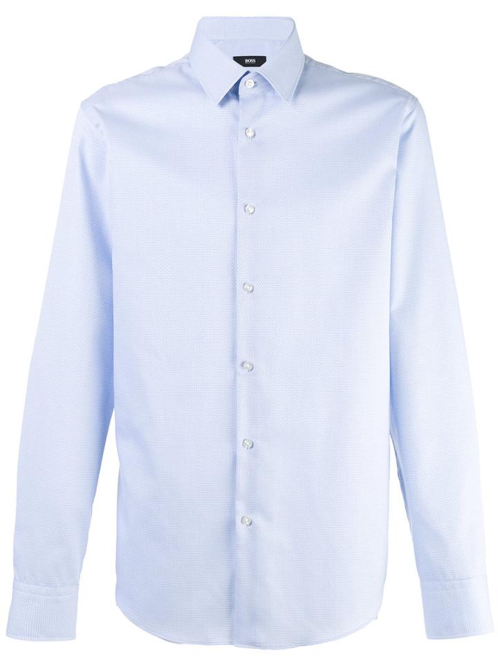 Boss Hugo Boss - Plain Shirt - Men - Cotton - 40, Blue, Cotton
