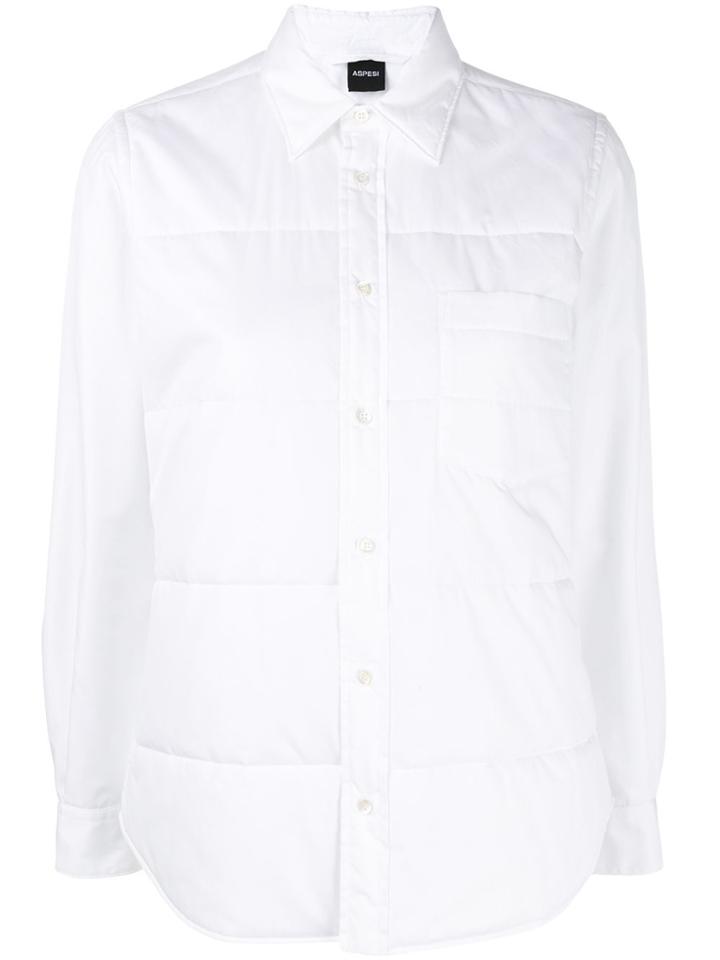 Aspesi Button Shirt Jacket - White