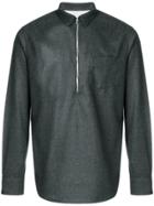 Officine Generale Half Zip Shirt - Grey