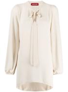 Guardaroba Tie Neck Blouse - White