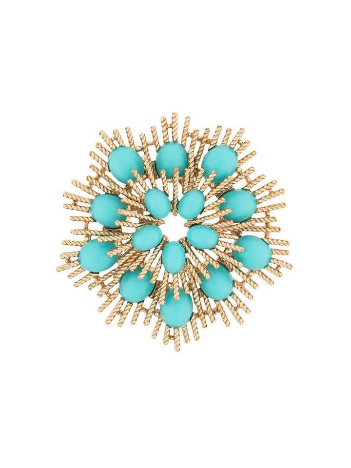 Susan Caplan Vintage 1960's Avon Sunburst Brooch - Gold