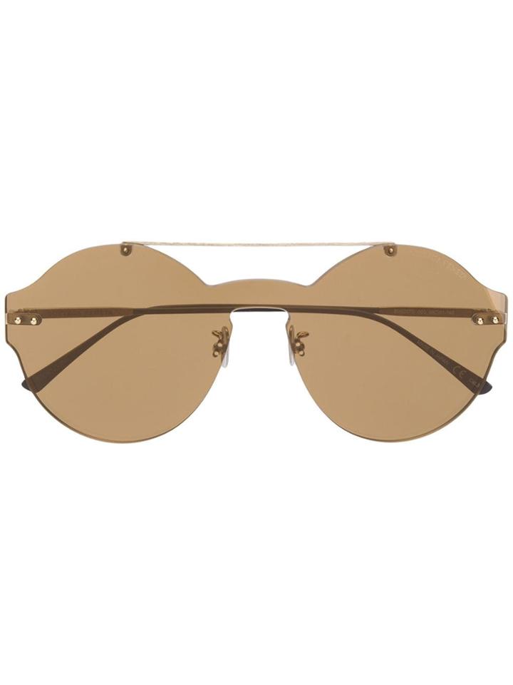 Bottega Veneta Eyewear Round Sunglasses - Brown