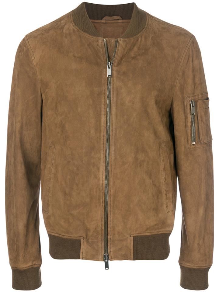 Desa 1972 Leather Bomber Jacket - Brown