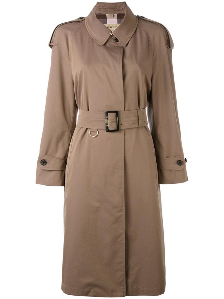 Burberry - Trench Coat - Women - Cotton - 8, Brown, Cotton