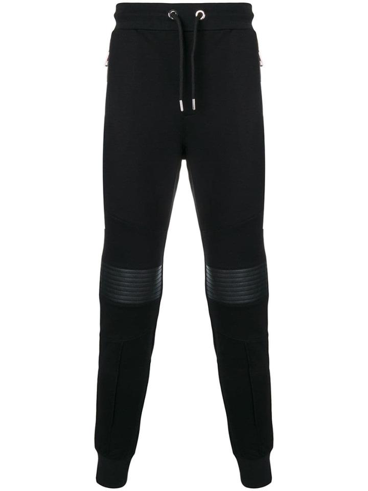 Les Hommes Knee Patch Track Trousers - Black