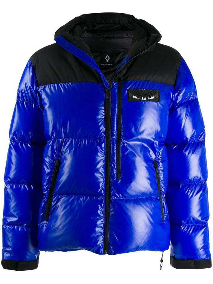 Marcelo Burlon County Of Milan Panelled Puffer Jacket - Blue