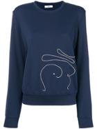 Area Crystal Embellished Sweatshirt - Blue